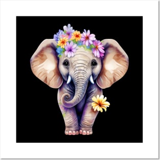 baby elephant Posters and Art
